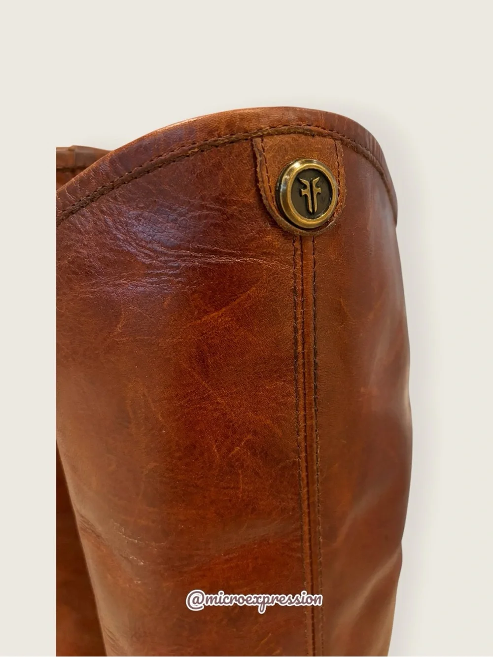 $399 Frye Melissa Button 2 Cognac Leather Equestrian Riding Knee High Tall Boots